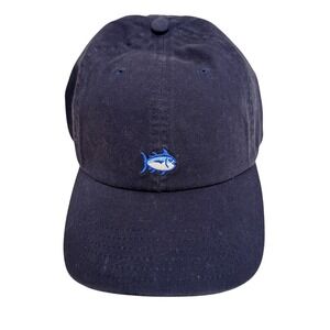 Southern Tide Navy Blue Embroidered Fish‎ Baseball Cap Adjustable Strap NWT